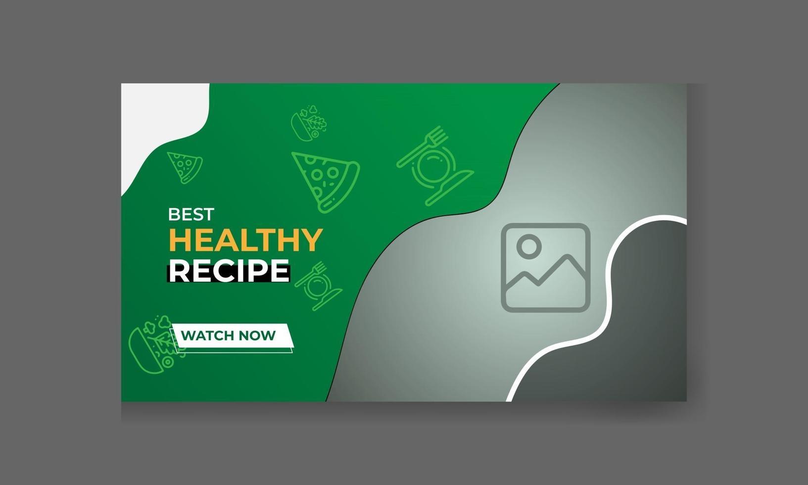 editable modern video thumbnail design for all social media vector