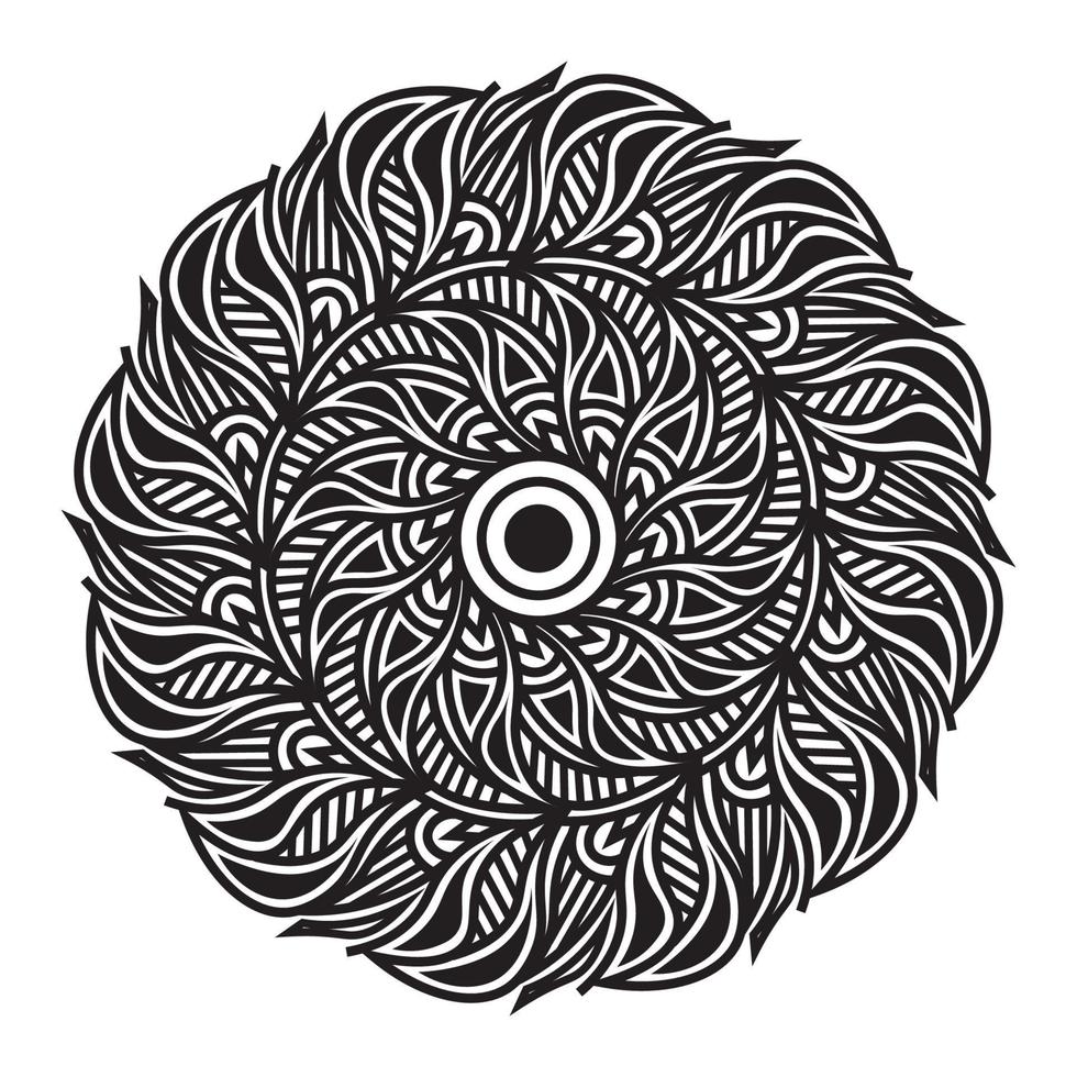 floral line art mandala background design of abstract pattern design vector