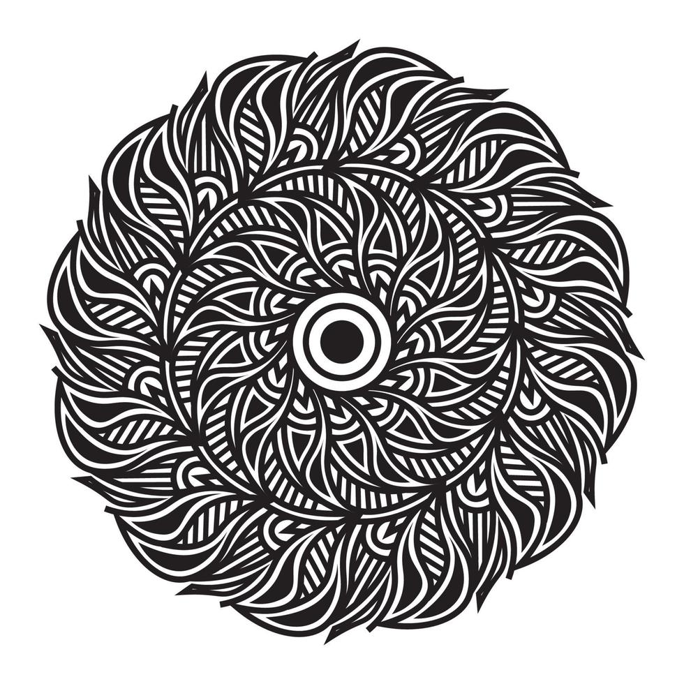 diseño de fondo de mandala de arte de línea floral de diseño de patrón abstracto vector