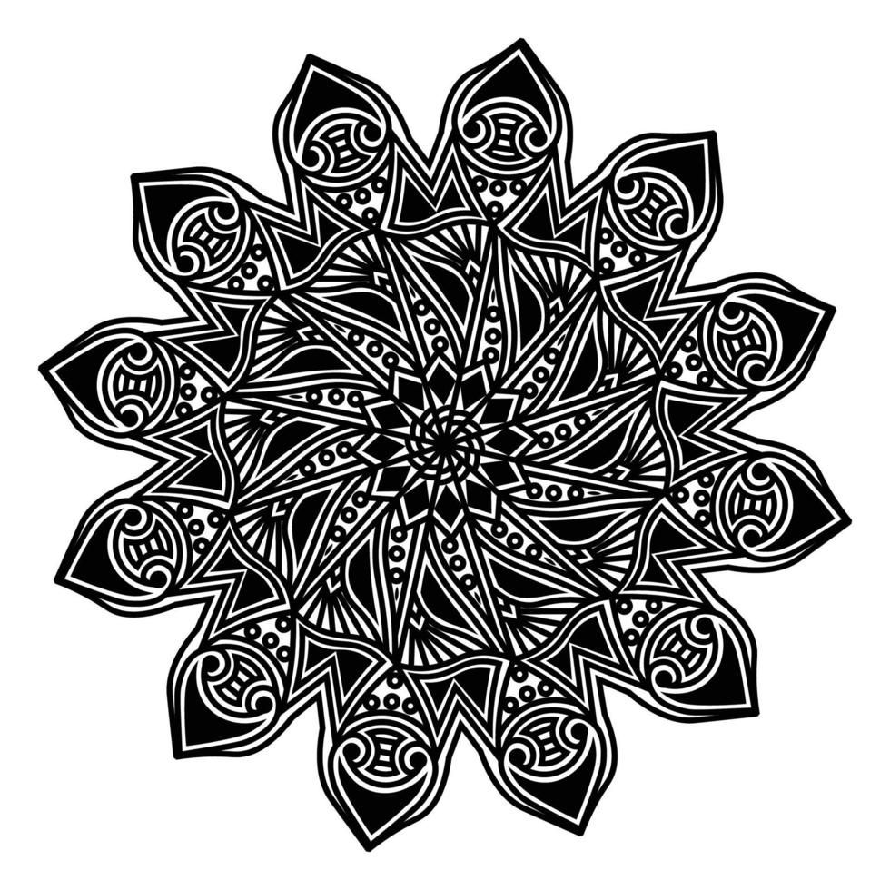 flourish artistic mandala design of print template background vector