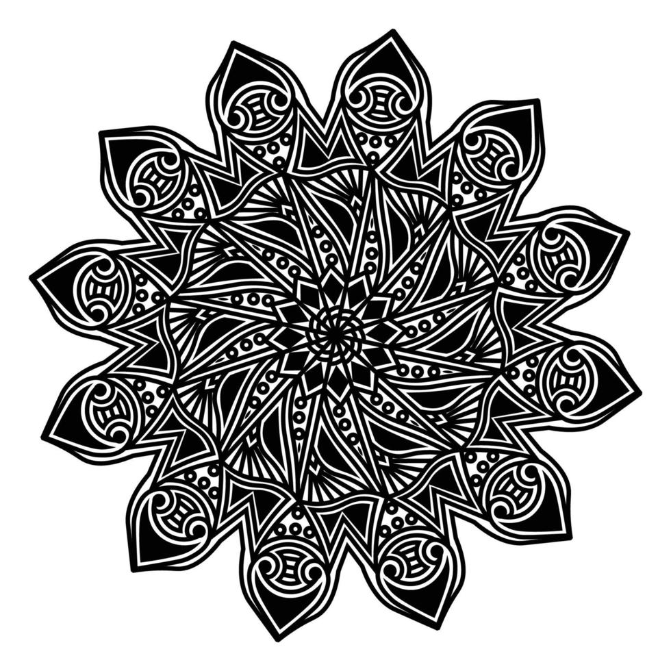 flourish artistic mandala design of print template background vector