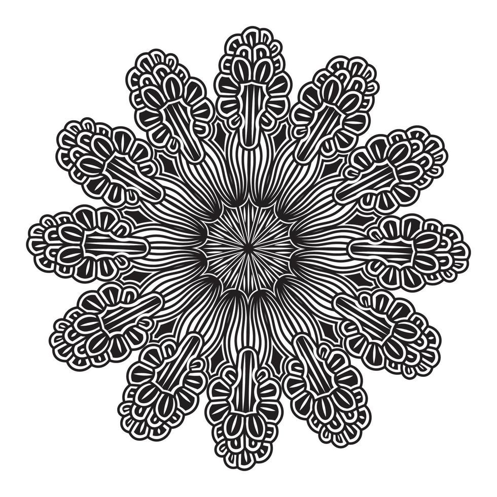 mandala background design of abstract pattern design with floral line vector