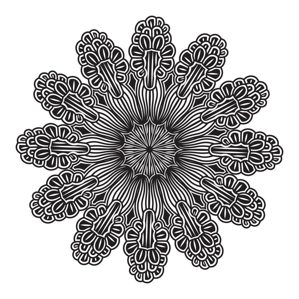 Diseño de fondo de mandala de diseño de patrón abstracto con línea floral vector