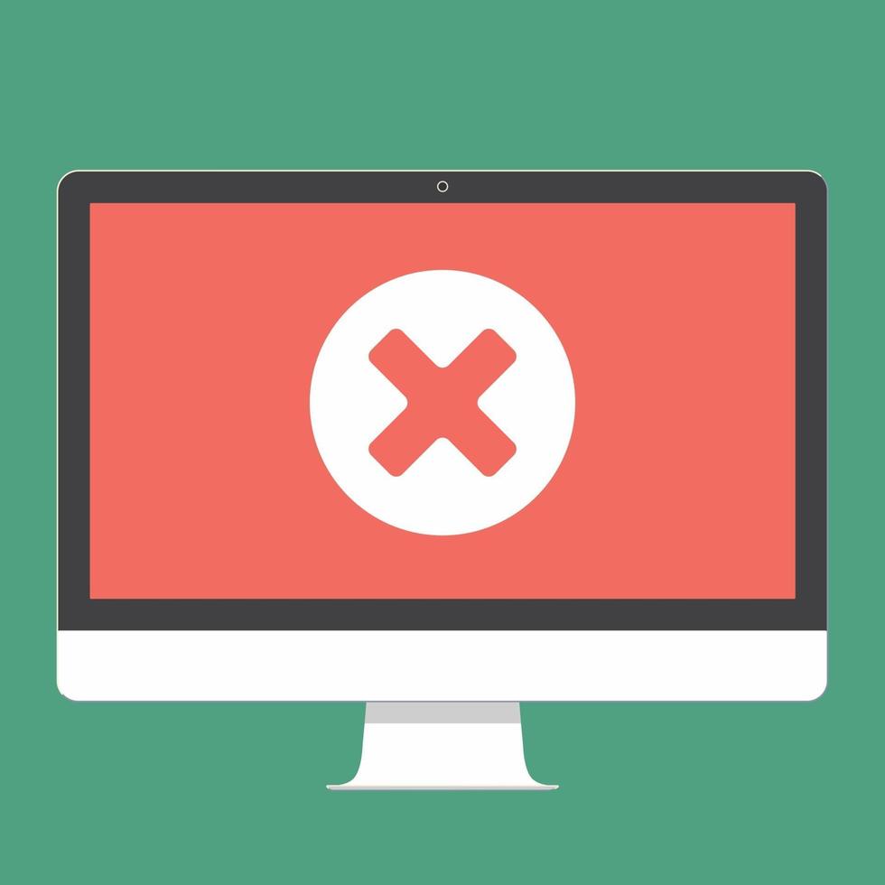 Modern electronic device - flat design monitor vector