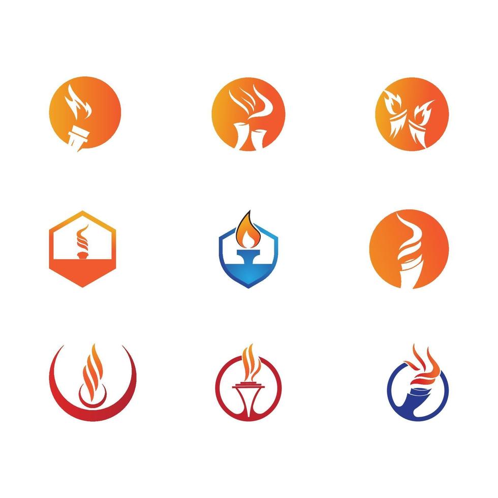 Torch  Logo Template vector symbol illustration design