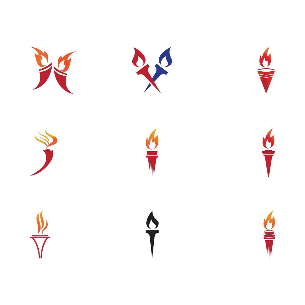 Torch  Logo Template vector symbol illustration design