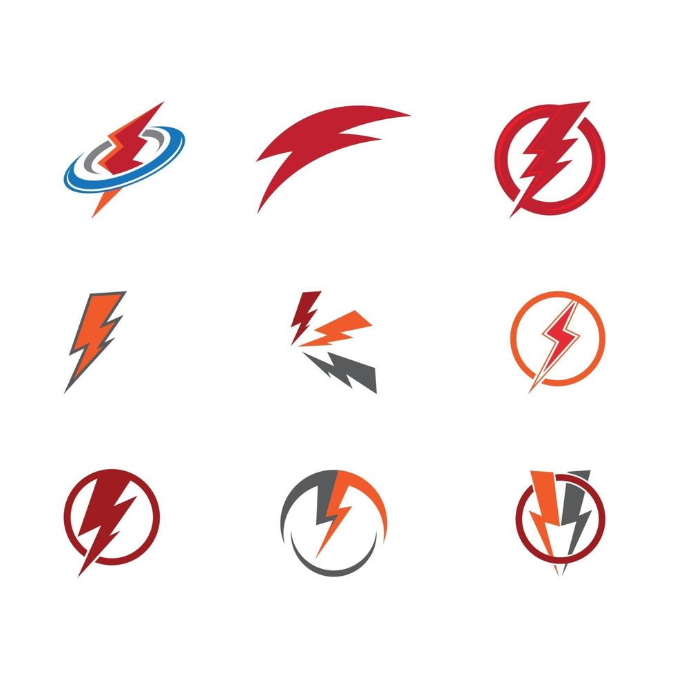 Flash thunderbolt Template vector icon illustration