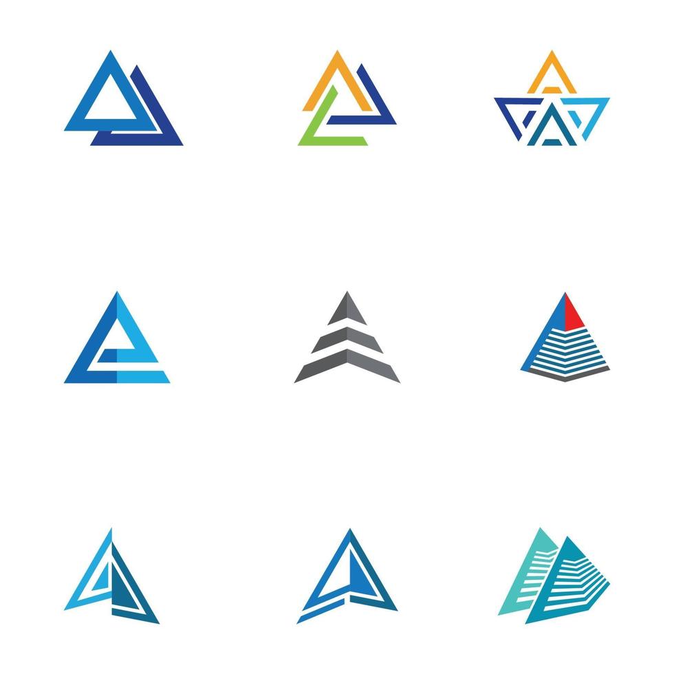 inspiración de diseño de logotipo de cadena triangular futurista vector