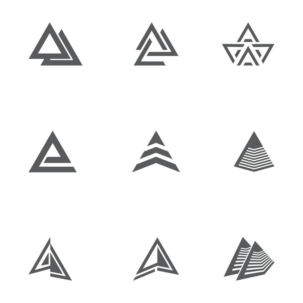 inspiración de diseño de logotipo de cadena triangular futurista vector