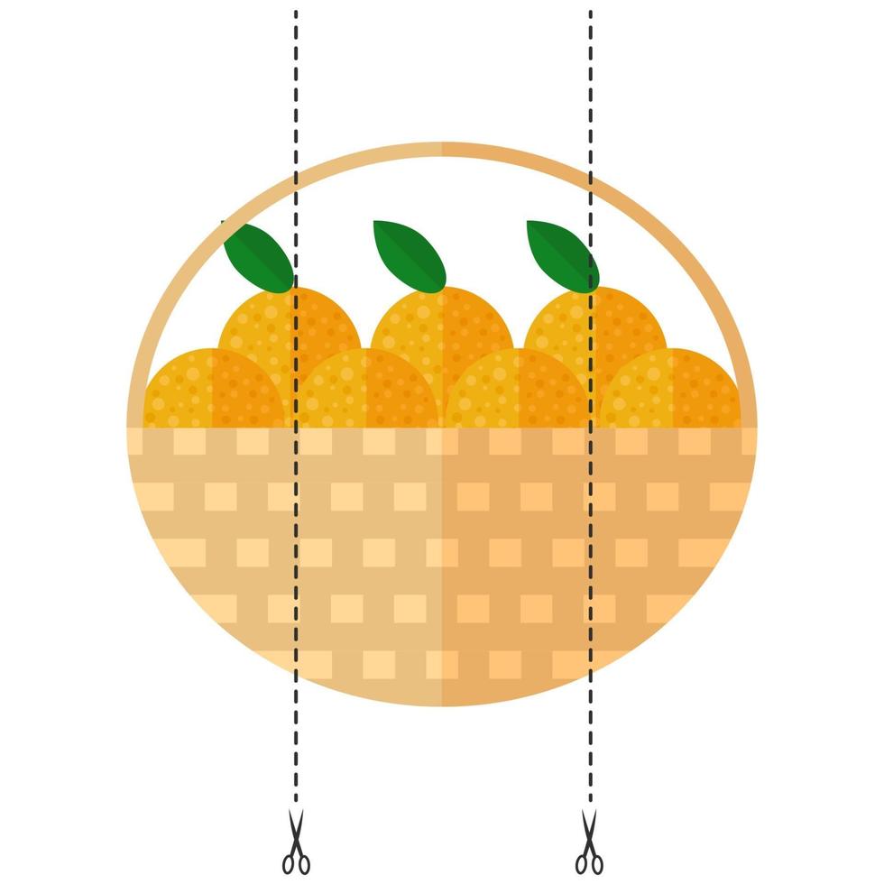 A game for children of preschool age. Cut the picture into pieces. vector