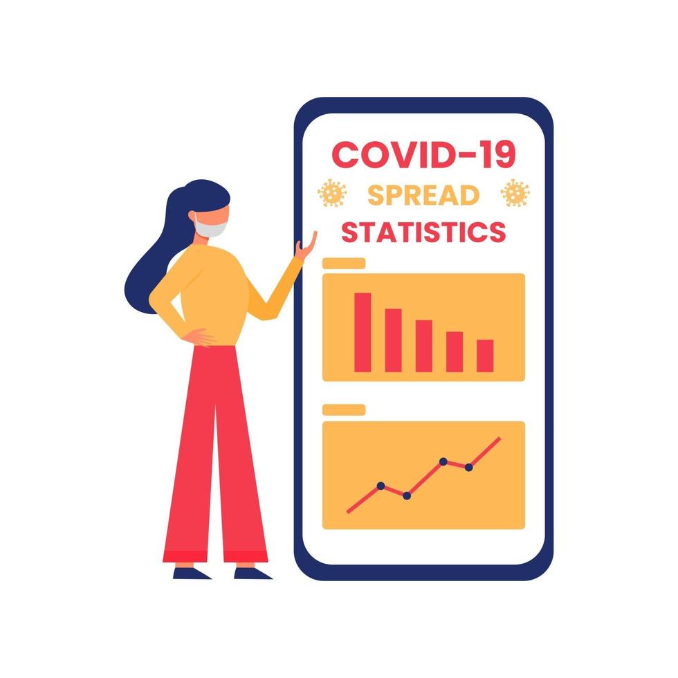 Illustration of the spread of covid vector