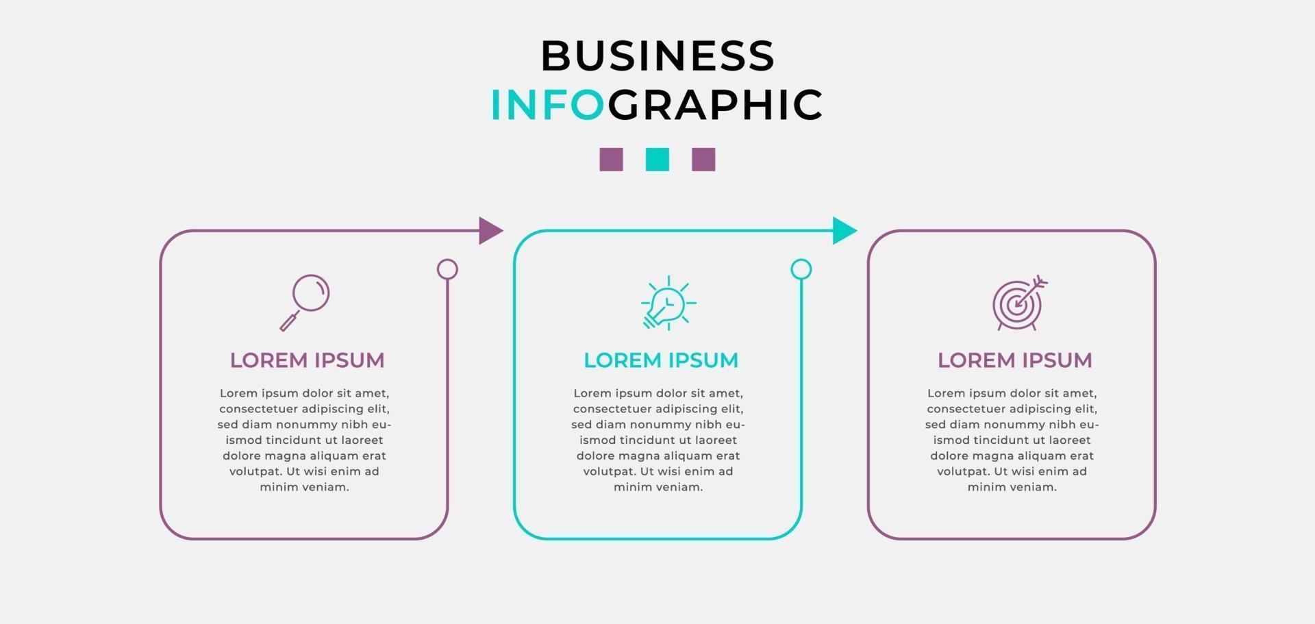 Infographic design business template with icons and 3 options or steps vector