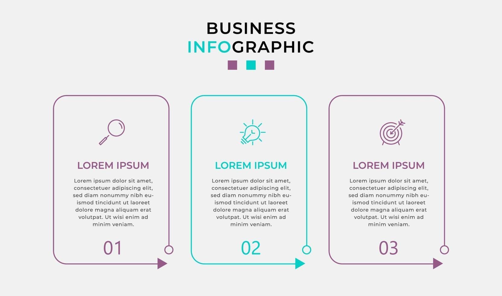 Infographic design business template with icons and 3 options or steps vector