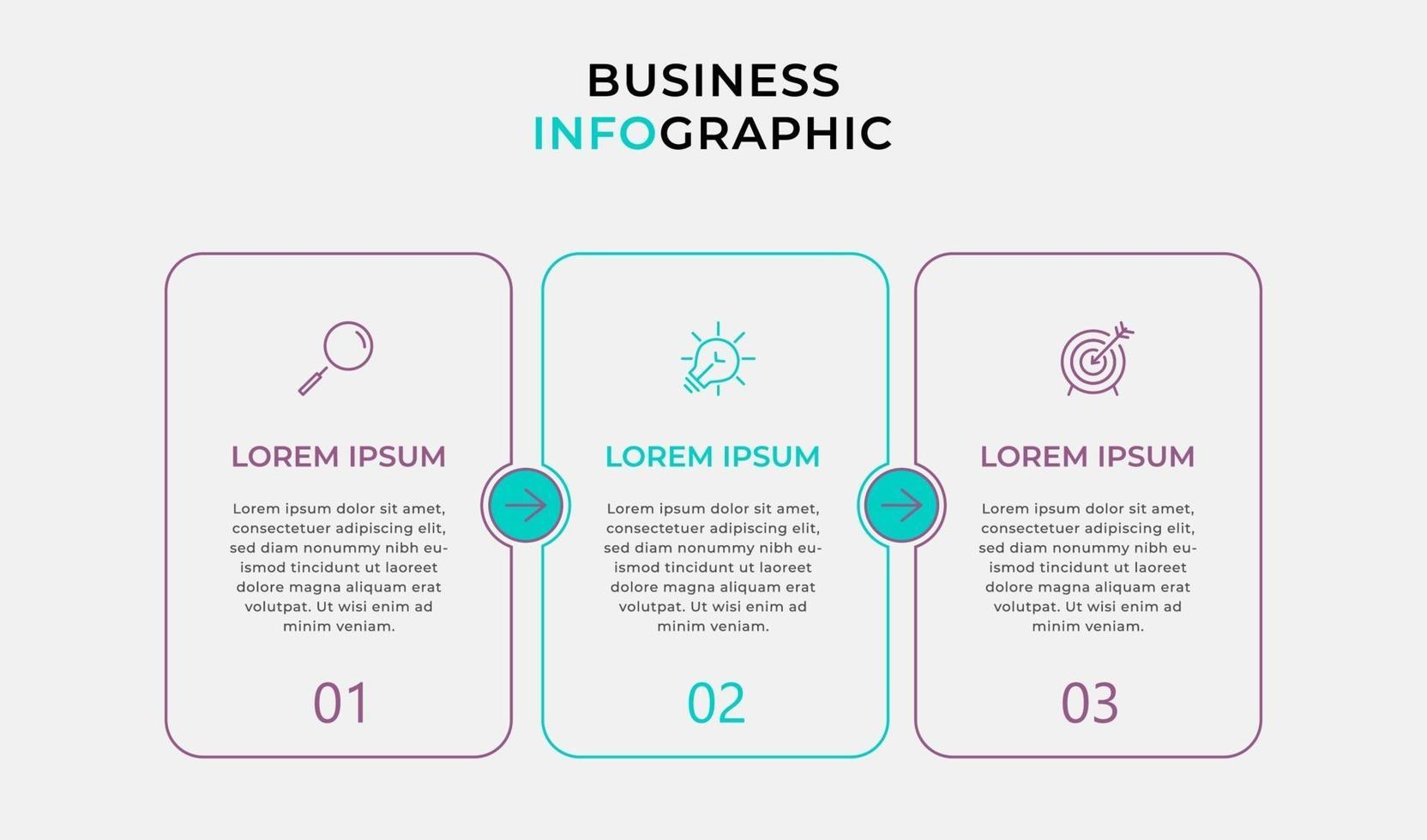 Infographic design business template with icons and 3 options or steps vector
