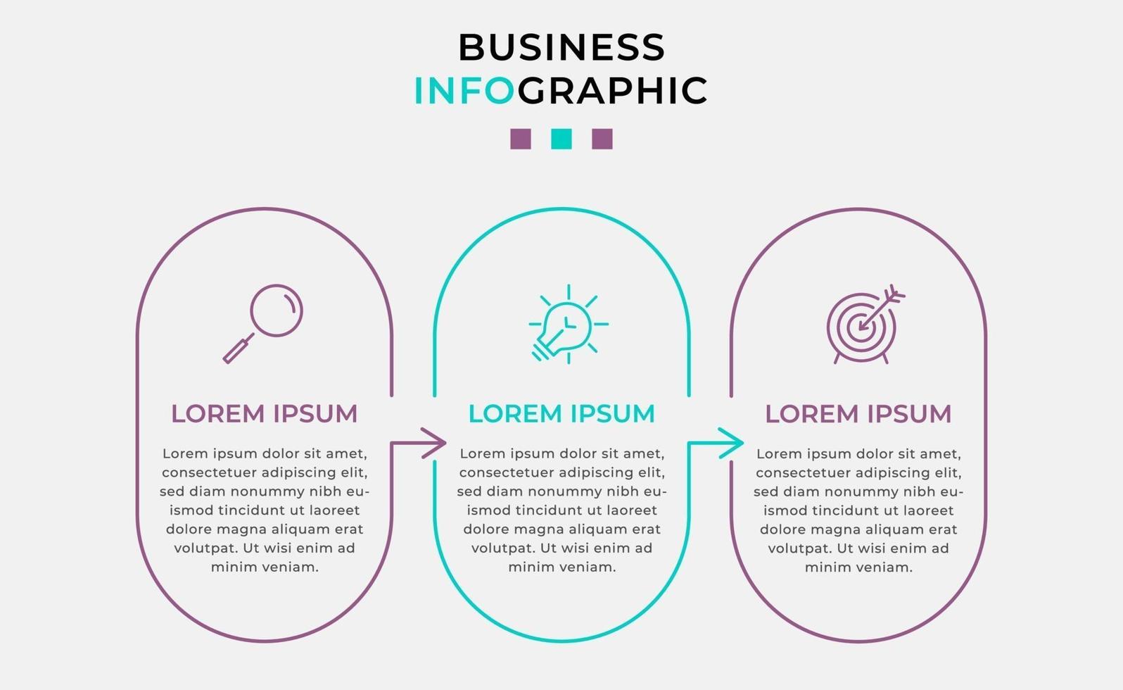 Infographic design business template with icons and 3 options or steps vector