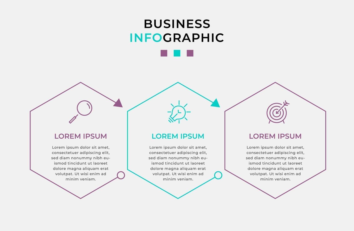Infographic design business template with icons and 3 options or steps vector