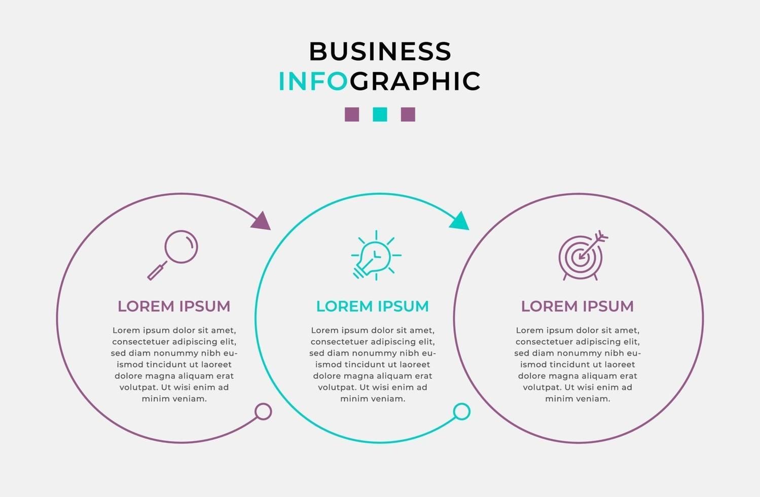 Infographic design business template with icons and 3 options or steps vector