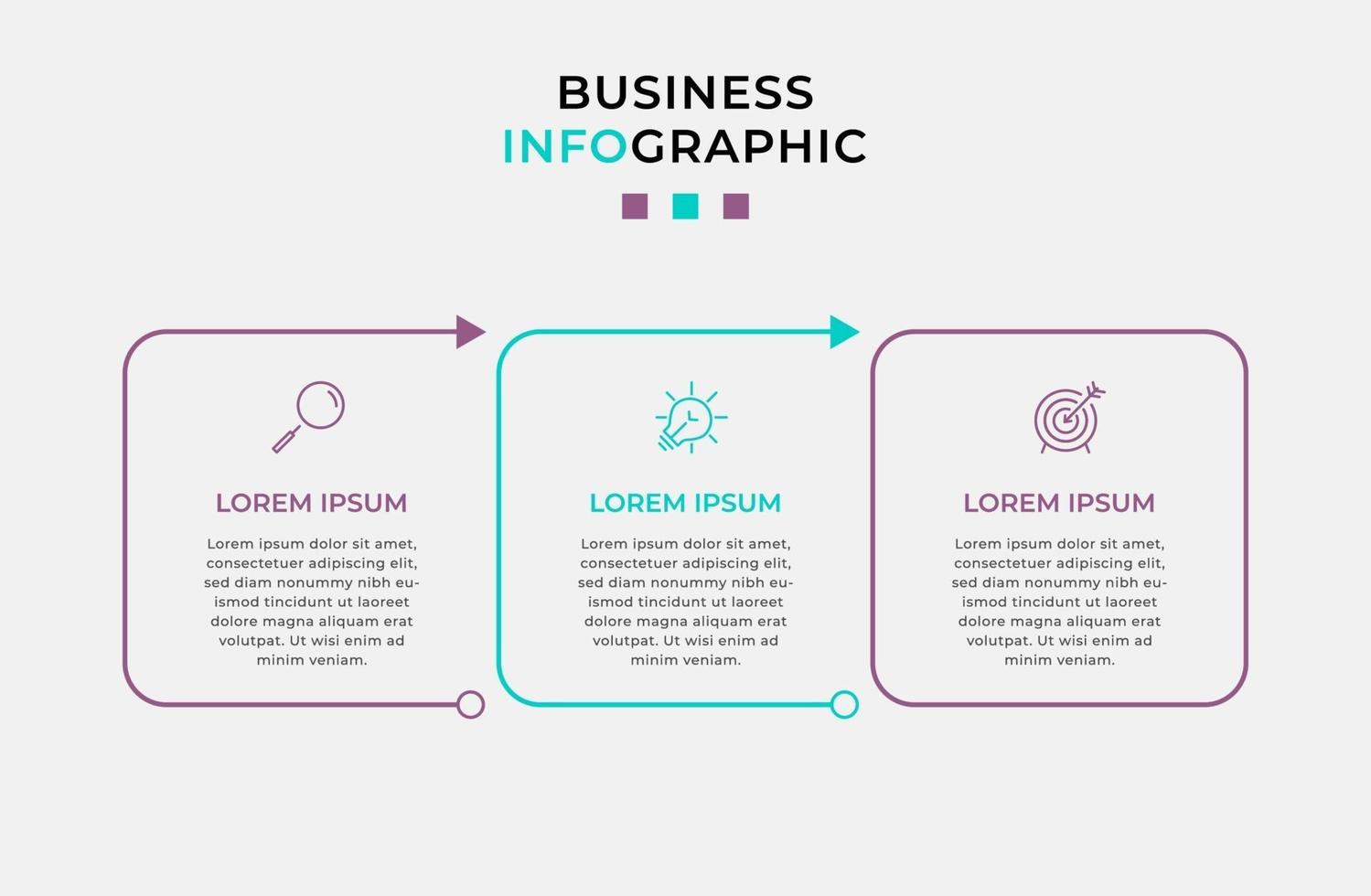 Infographic design business template with icons and 3 options or steps vector