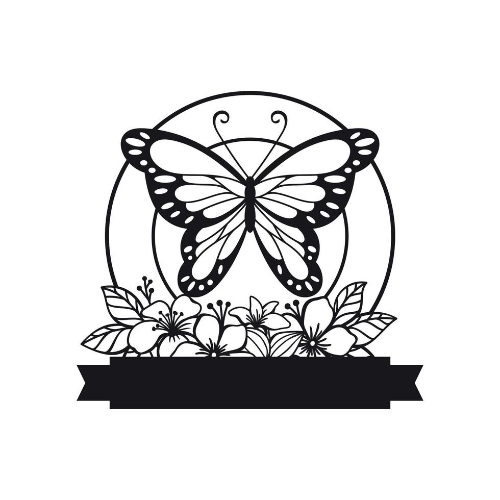 Beautiful monogram Cut File decoration vector