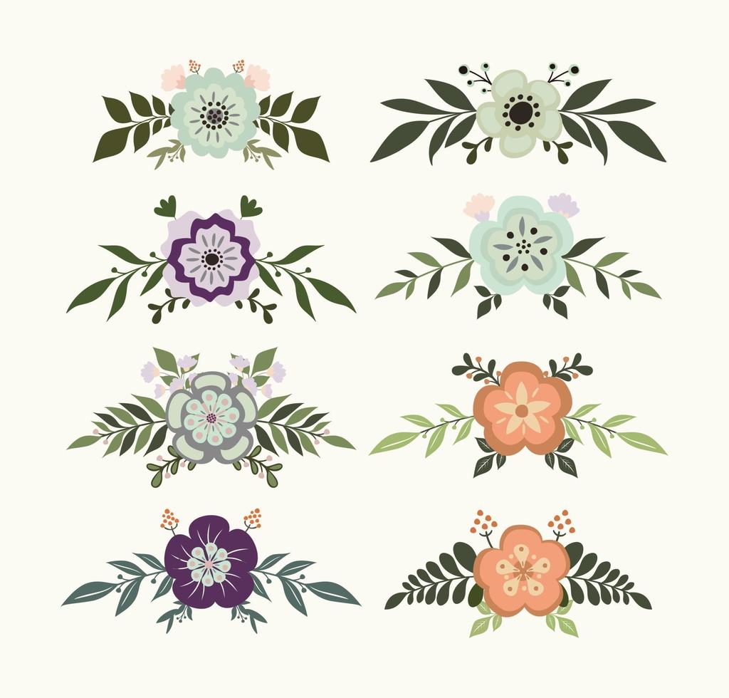 Bouquet design for wedding invitation vector