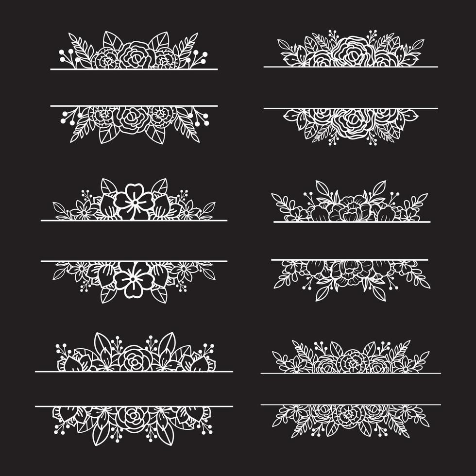 Beautiful floral with space in the midle vector