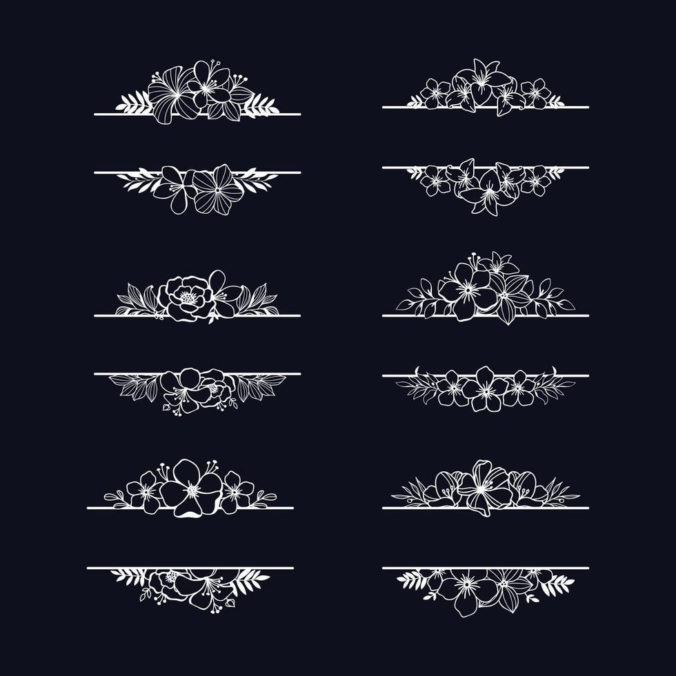Beautiful floral with space in the midle vector