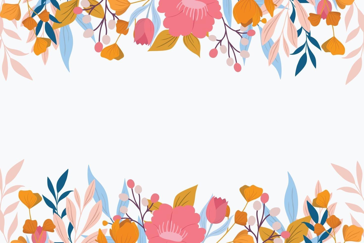 Beautiful floral background template vector