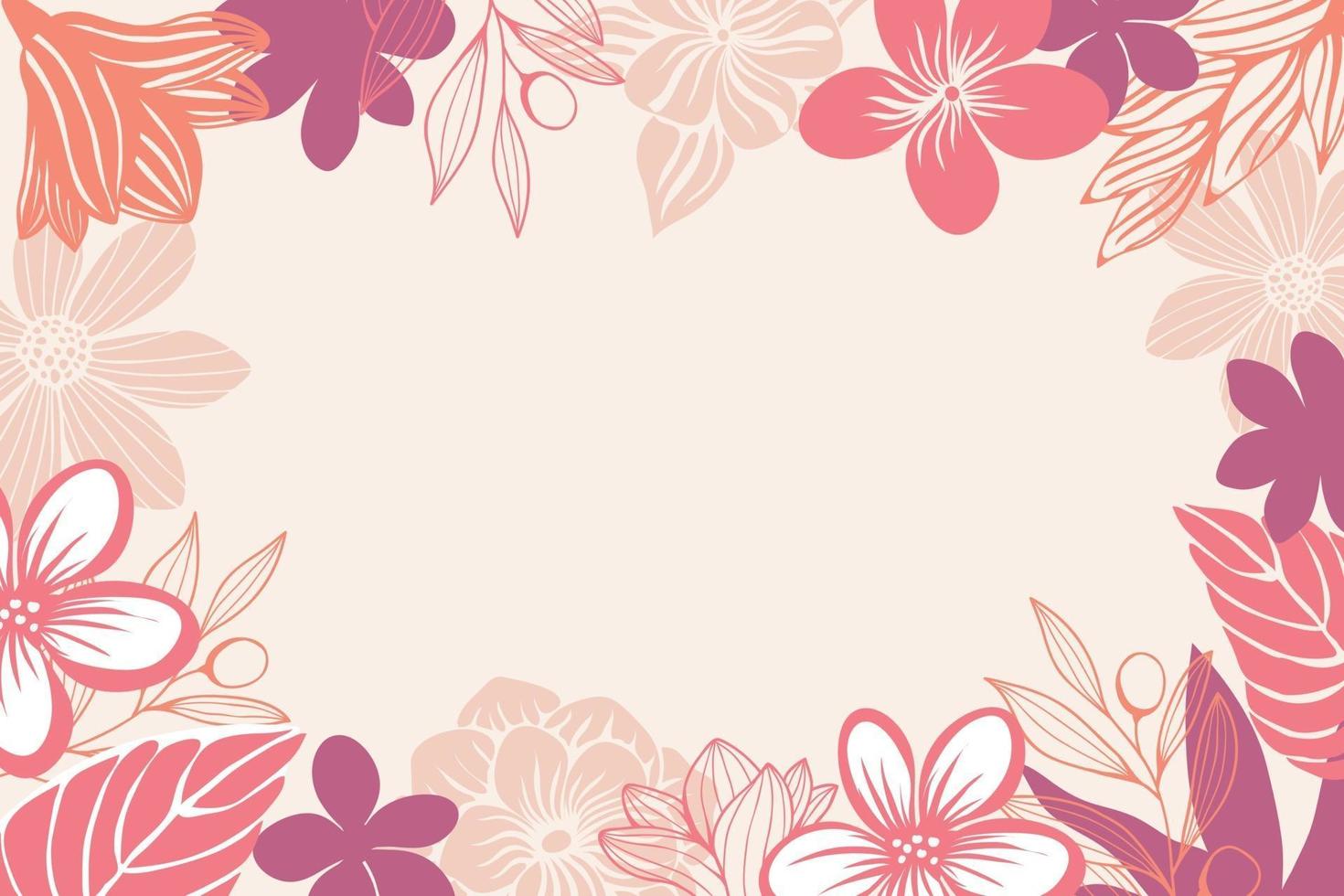 Beautiful floral background template vector