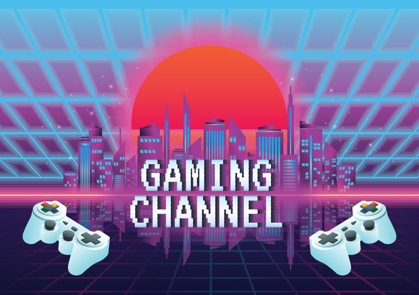 Game zone game icon background vector game town