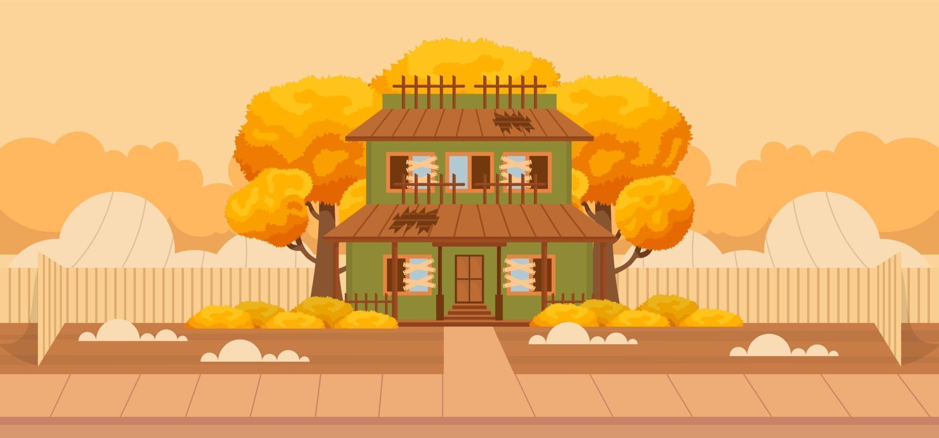 Hand drawn autumn background vector