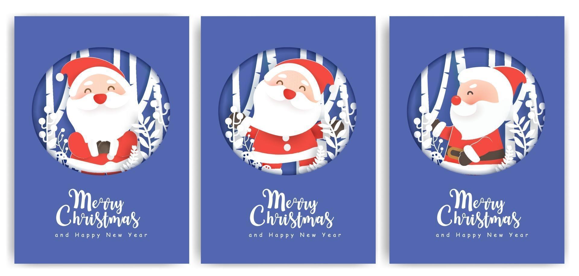 Christmas cards  and new year greeting cards . vector