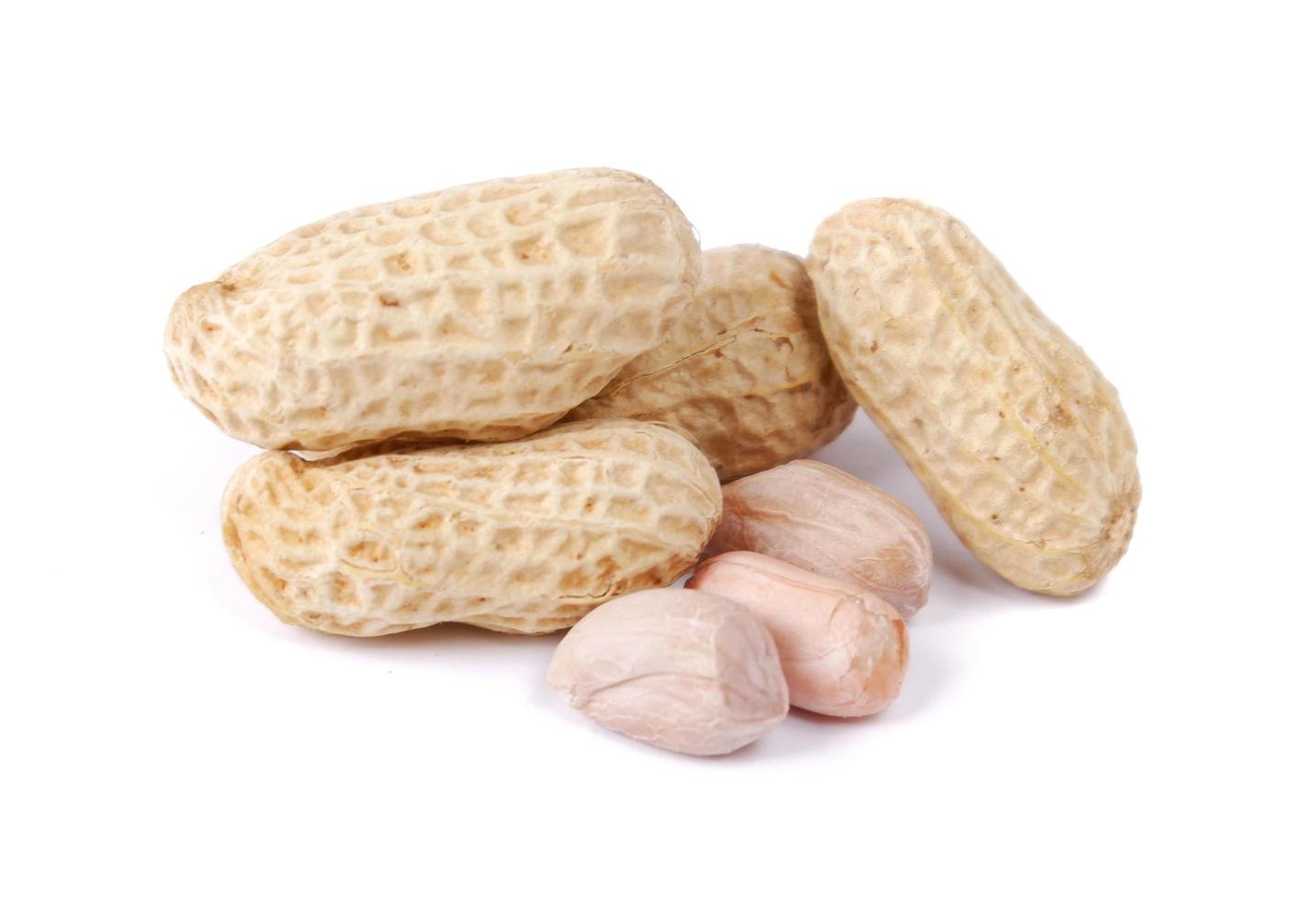 Peanut shell isolated on white photo