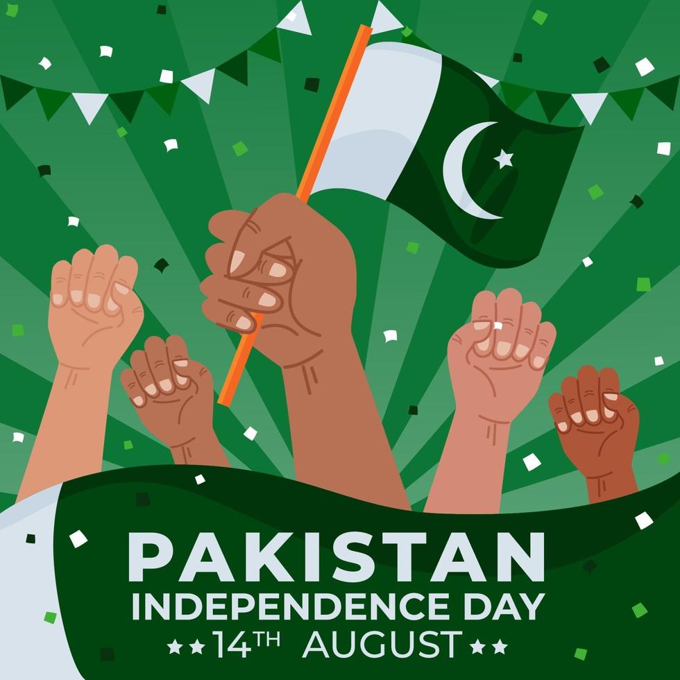 día de la independencia de pakistán vector