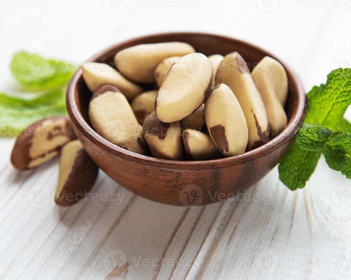 Bowl with Brazil nuts photo