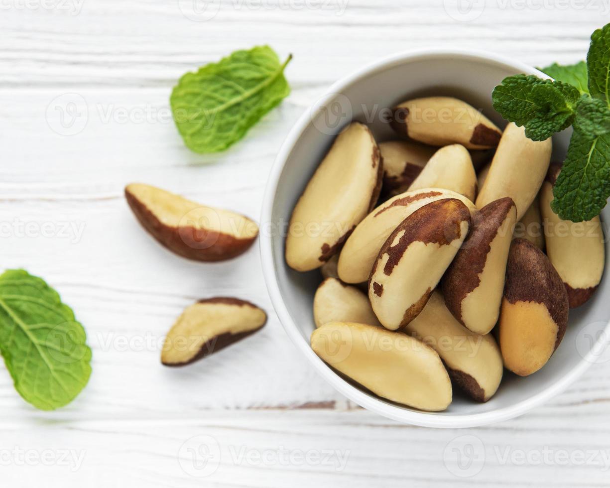 Bowl with Brazil nuts photo