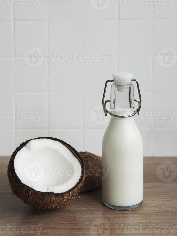 Fresh coconut milk photo