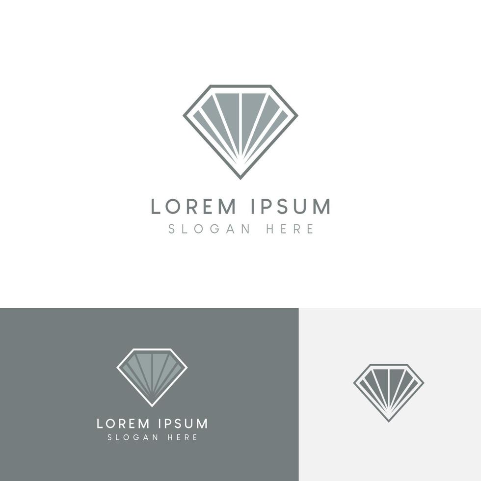 diseño de logotipo de diamante vector