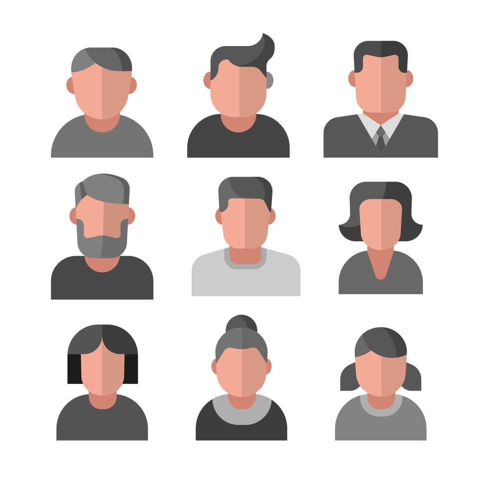 human avatars set vector