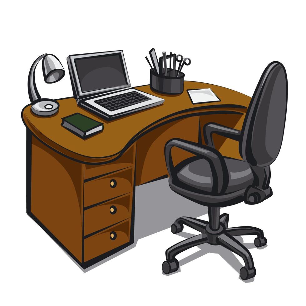 office workplace illustration 3153725 Vector Art at Vecteezy