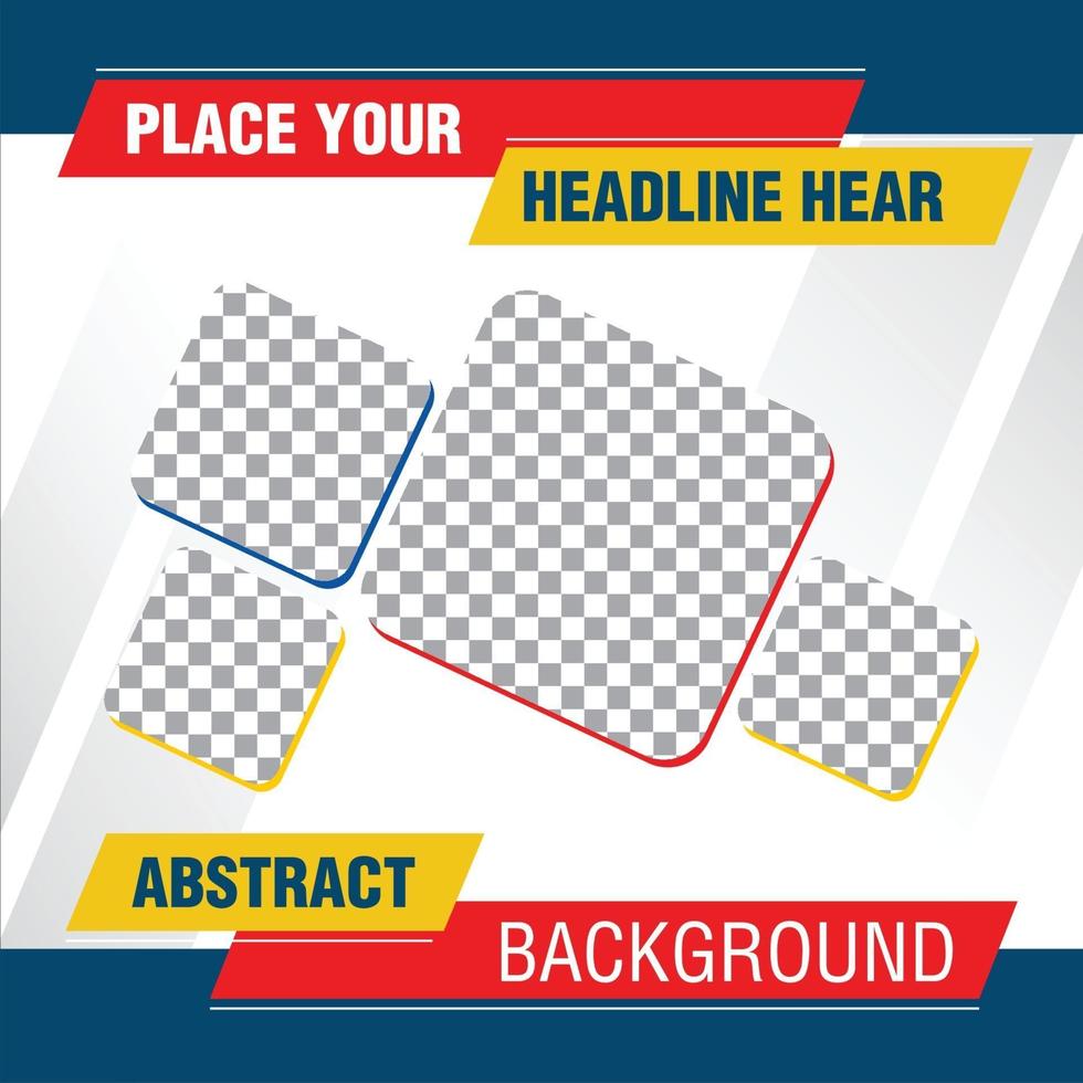 Abstract red, blue and yellow vector background design