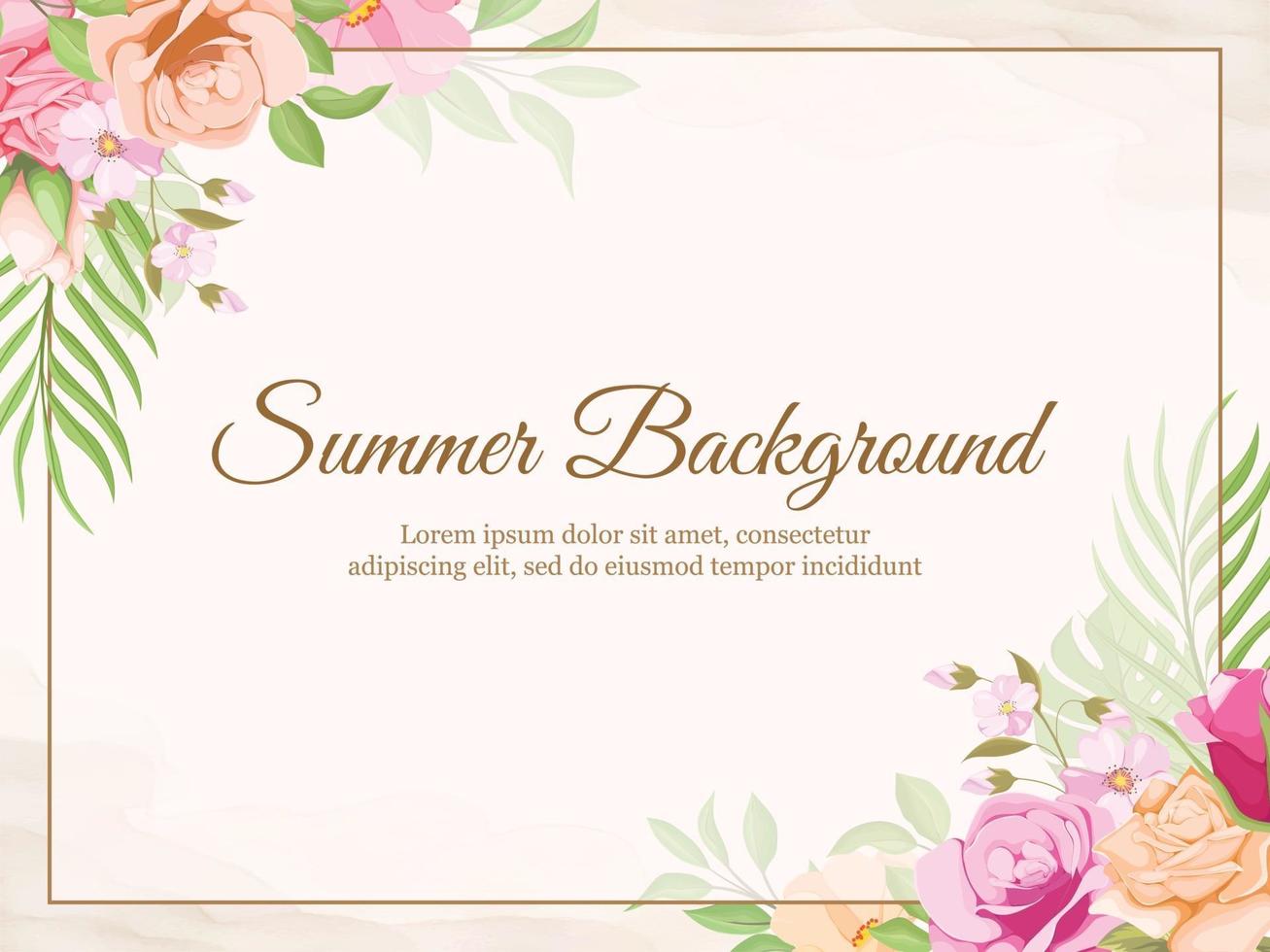 Beautifull Floral Wedding Banner Background Design vector