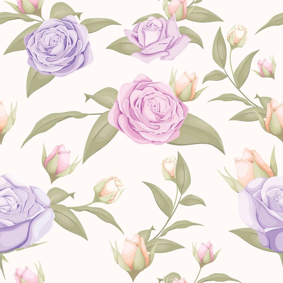 Beautifull Seamless Pattern Design with Floral Vector