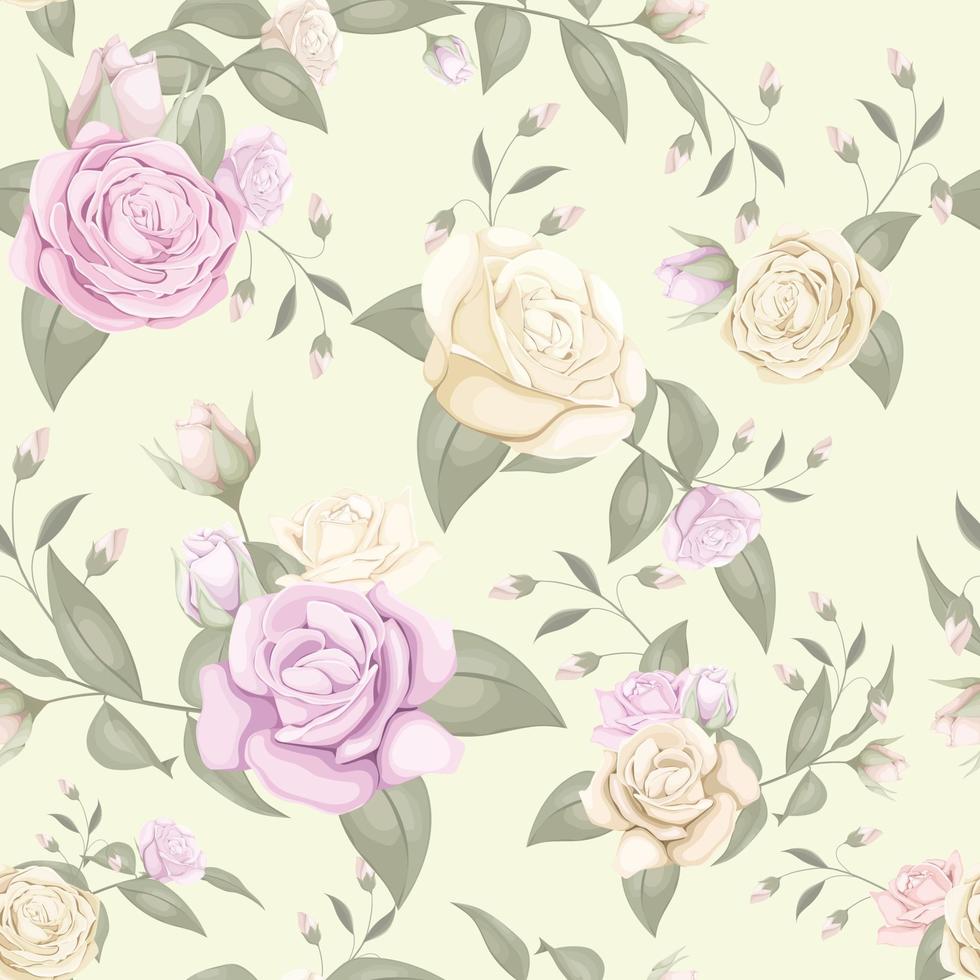 Beautifull Seamless Pattern Design with Floral Vector