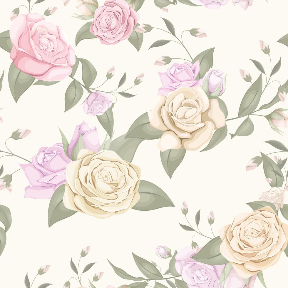 Beautifull Seamless Pattern Design with Floral Vector