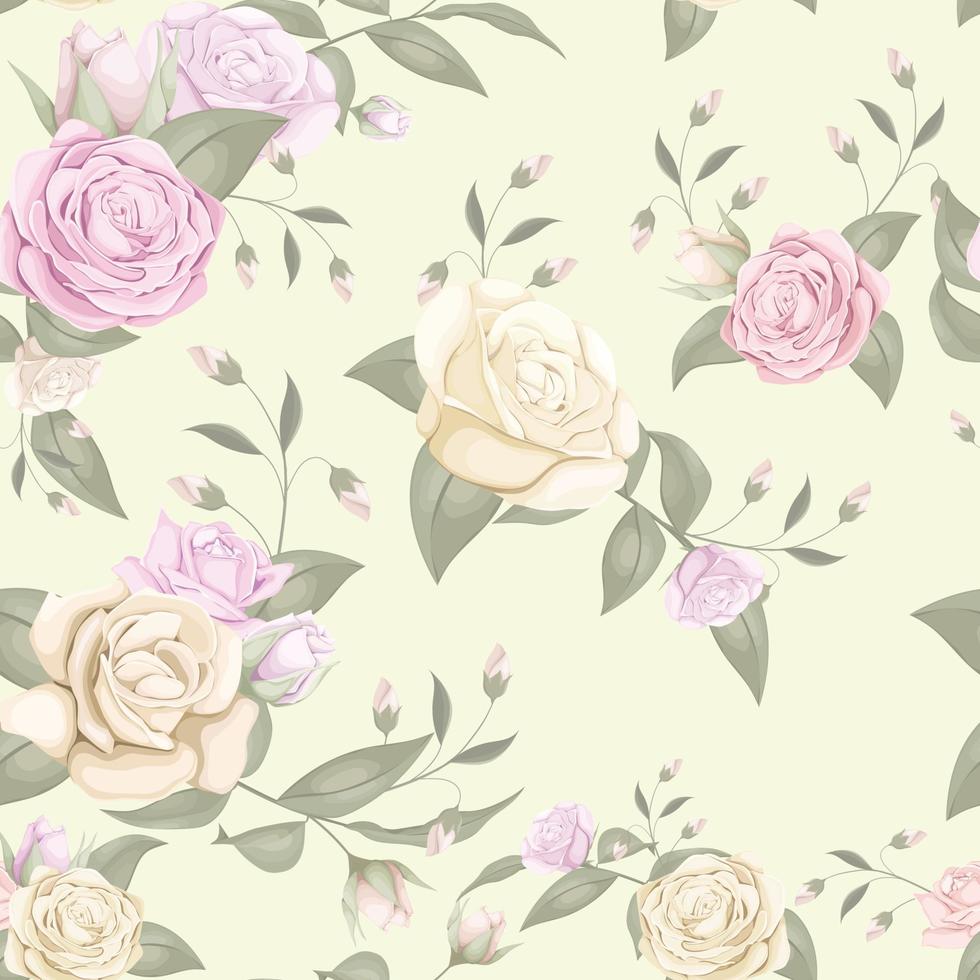 Beautifull Seamless Pattern Design with Floral Vector