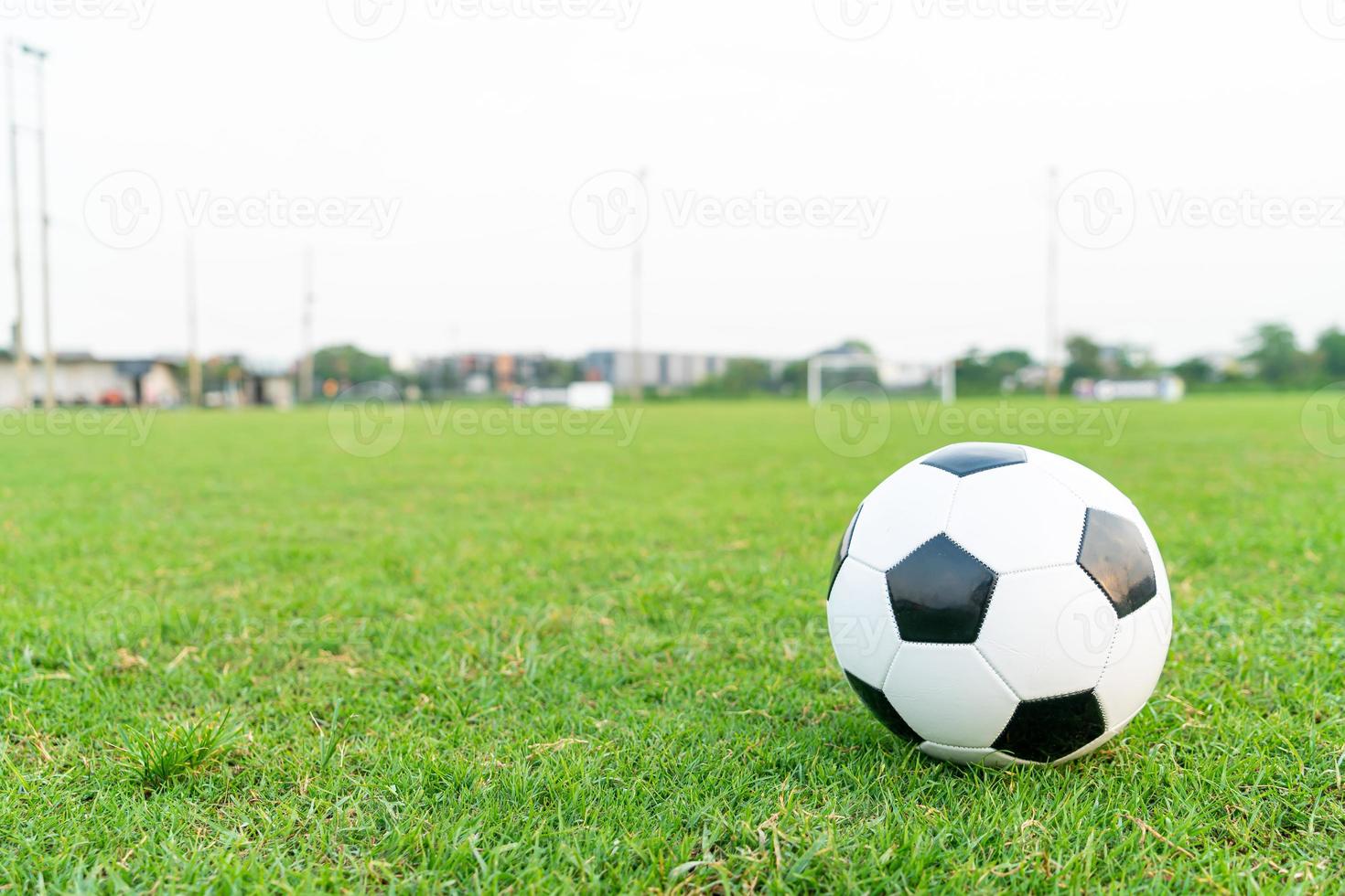 balón de fútbol en el campo de pelota foto