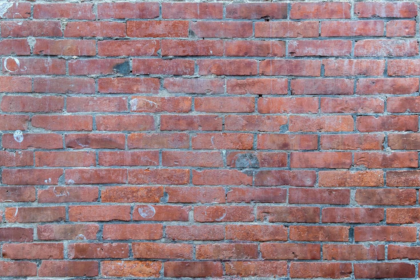 Grunge red brick wall texture background. photo