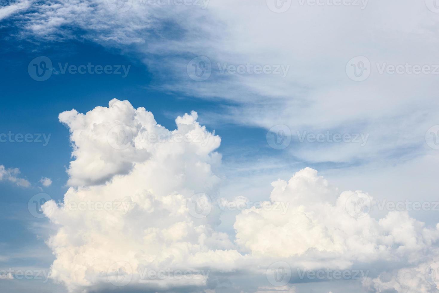 Beautiful white clouds against the background of the sky photo