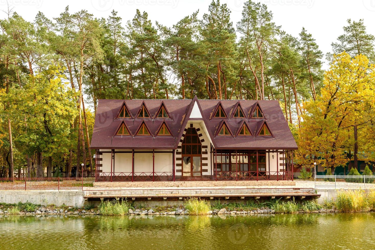 A small complex hotel in the forest c photo