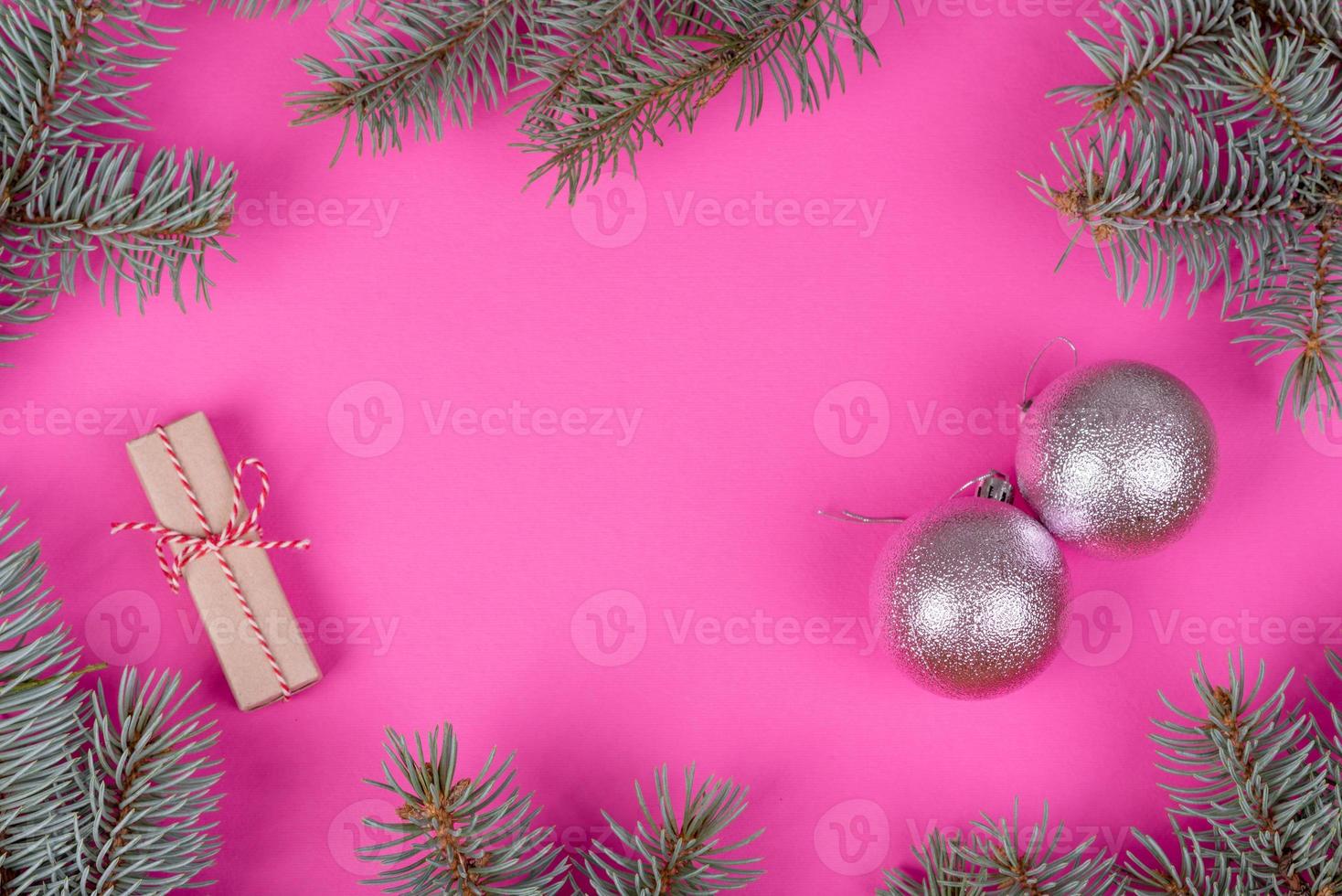 fondo decorativo de colores brillantes de navidad foto